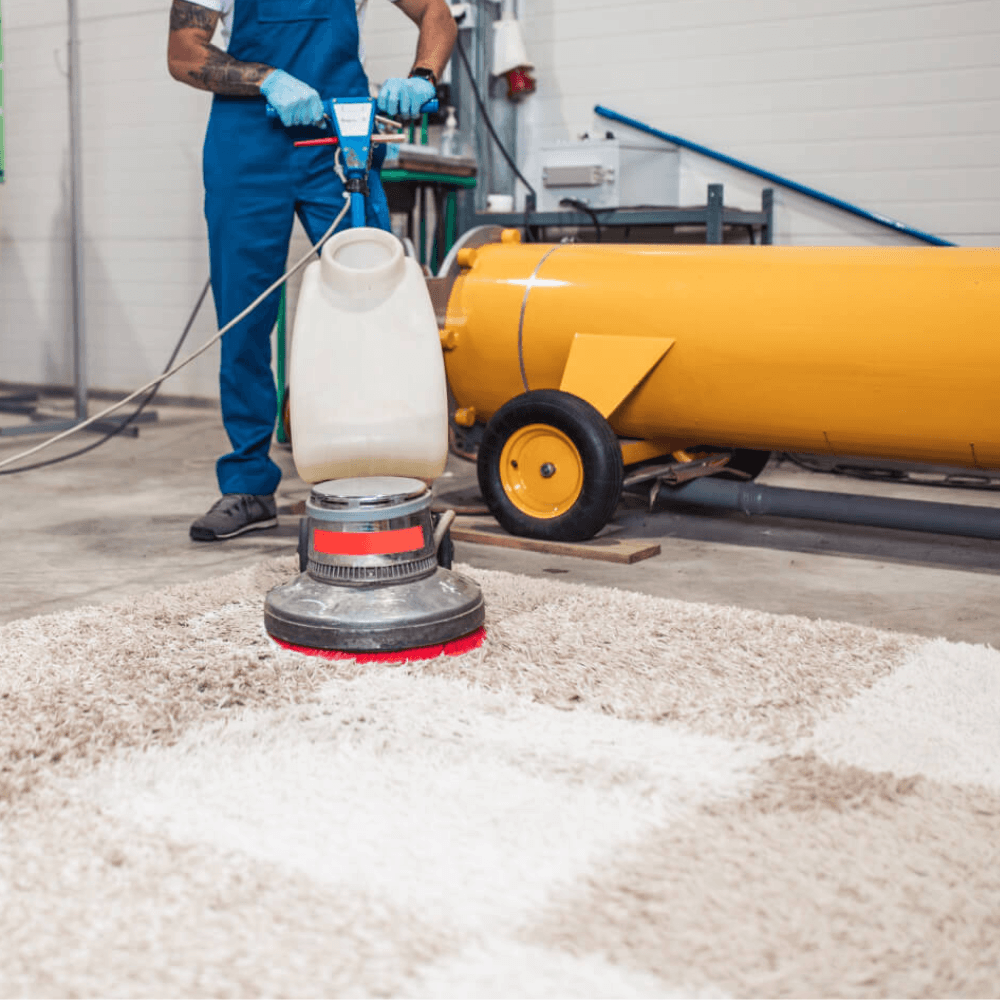 Commercial Carpet Cleaning maintenance process at Polk County facility