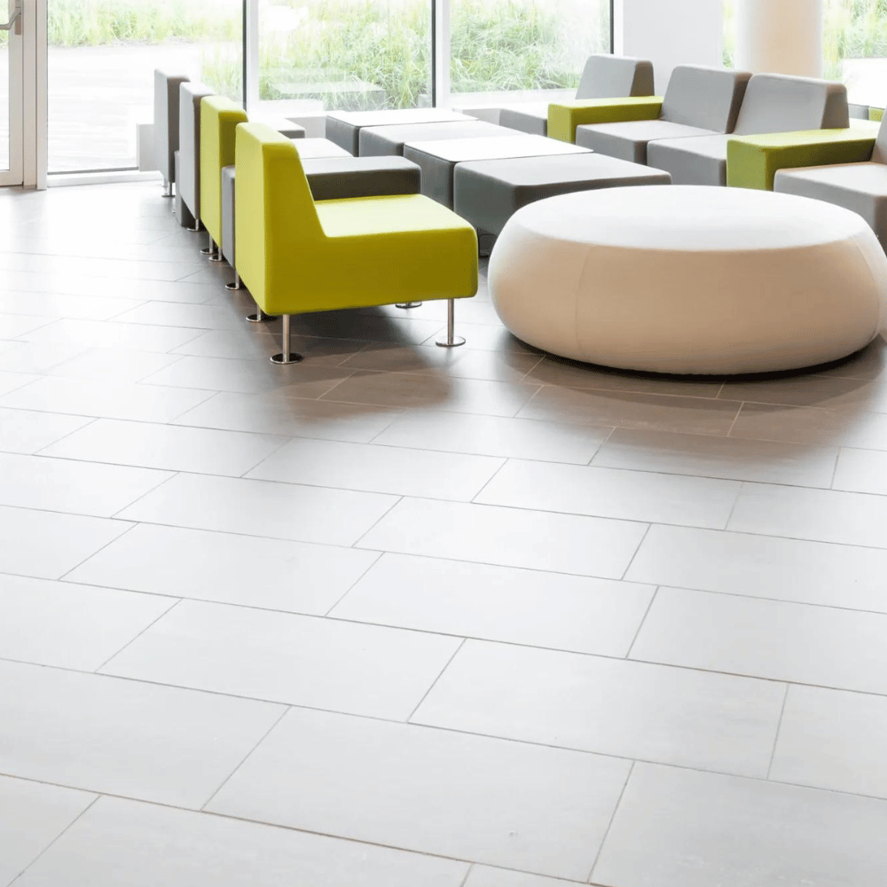 Commercial Floor Waxing maintenance process at Polk County facility